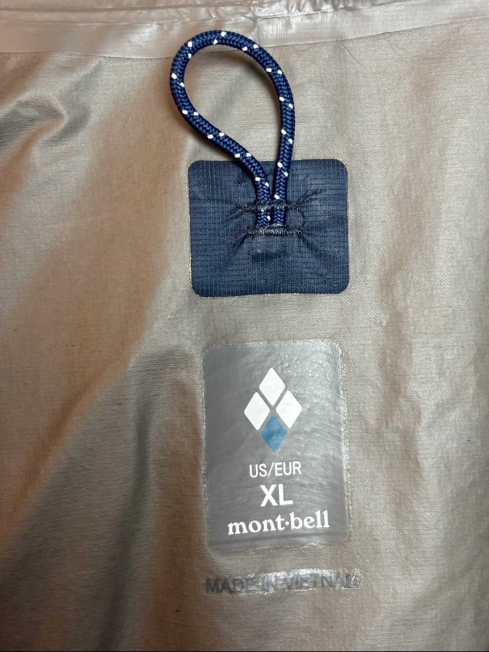 Montbell Men’s XL Versalite Windstopper Gore-Tex Navy Blue Jacket Rainwear - Picture 10 of 12